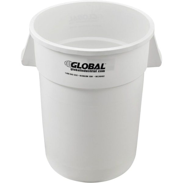 Global Industrial 44 Gallon Garbage Can, White 240462WH - main